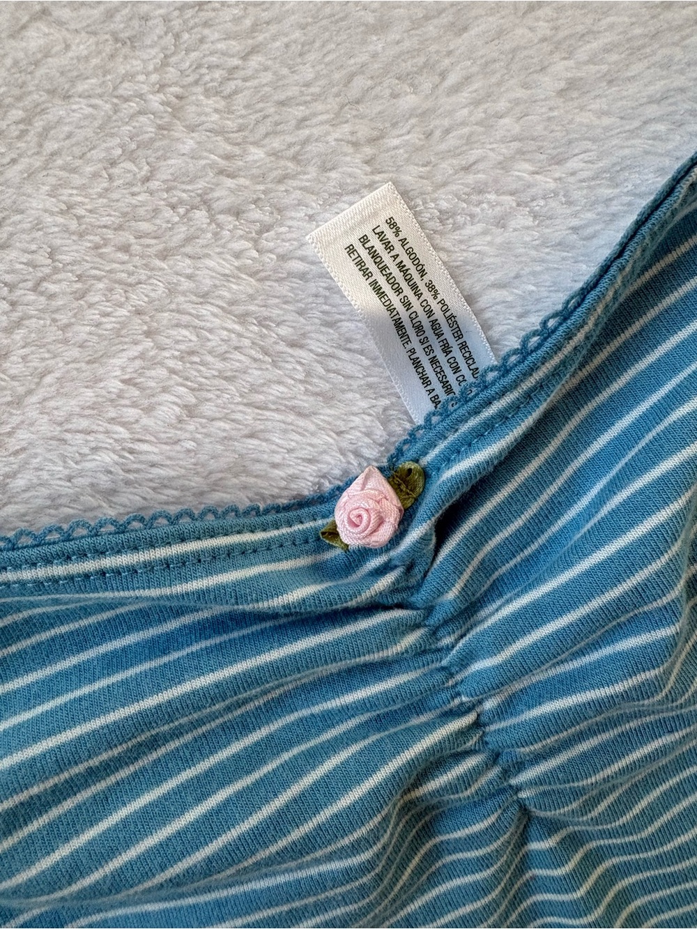 Target Blue Striped Ruched Camisole - Picture 6 of 10